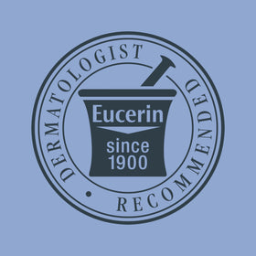 Eucerin Skin Calming Body Lotion on a wooden surface