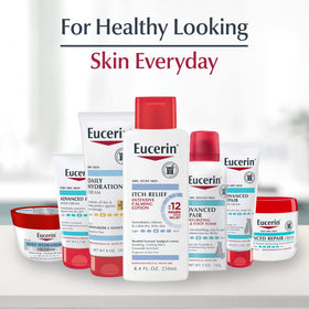 Eucerin Skin Calming Cream 14 OZ back view with ingredients