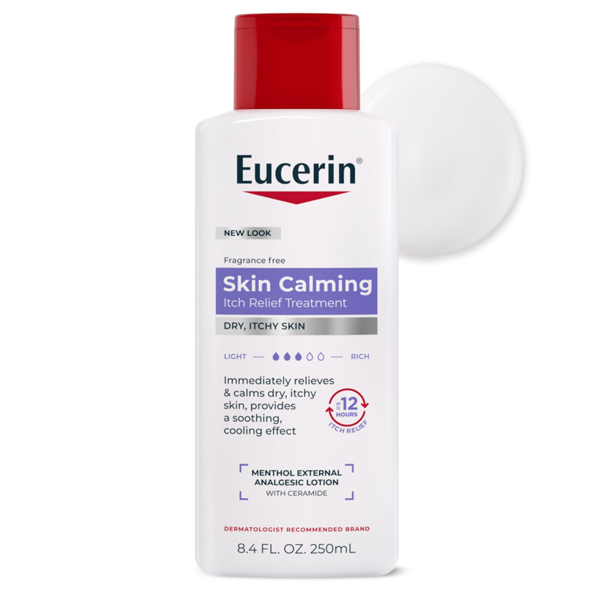 Eucerin Skin Calming Itch Relief Body Lotion 8.4 FL OZ front view