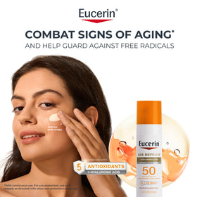 Eucerin Sun Age Defense Face Sunscreen Lotion SPF 50 pump dispenser