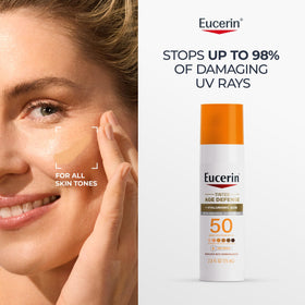 Eucerin Sun Tinted Age Defense Face Lotion SPF 50 packaging