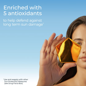 Eucerin sunscreen lotion applied on skin