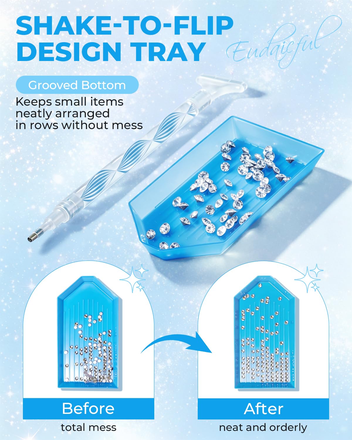 Eudaicful rhinestone picker kit with clay for easy rhinestone application