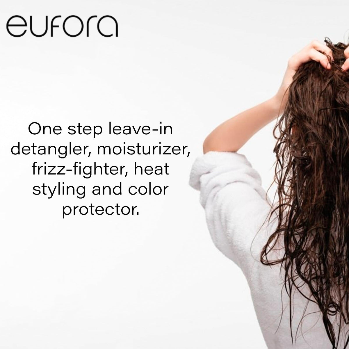 Eufora Leave-In Repair on a bathroom counter
