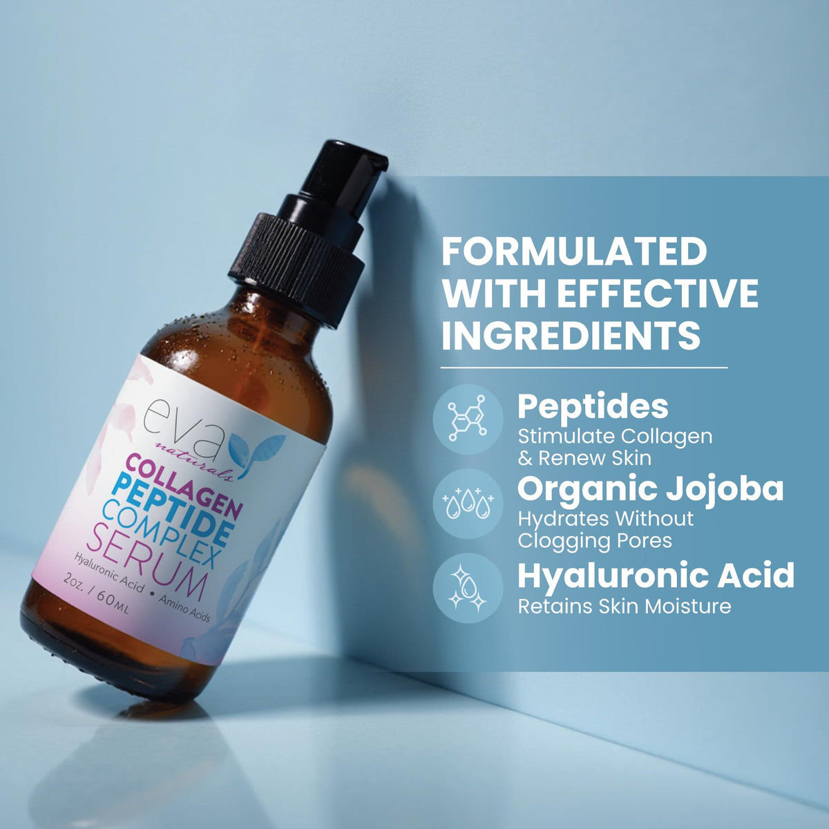 Eva Naturals Collagen Peptide Serum lifestyle shot
