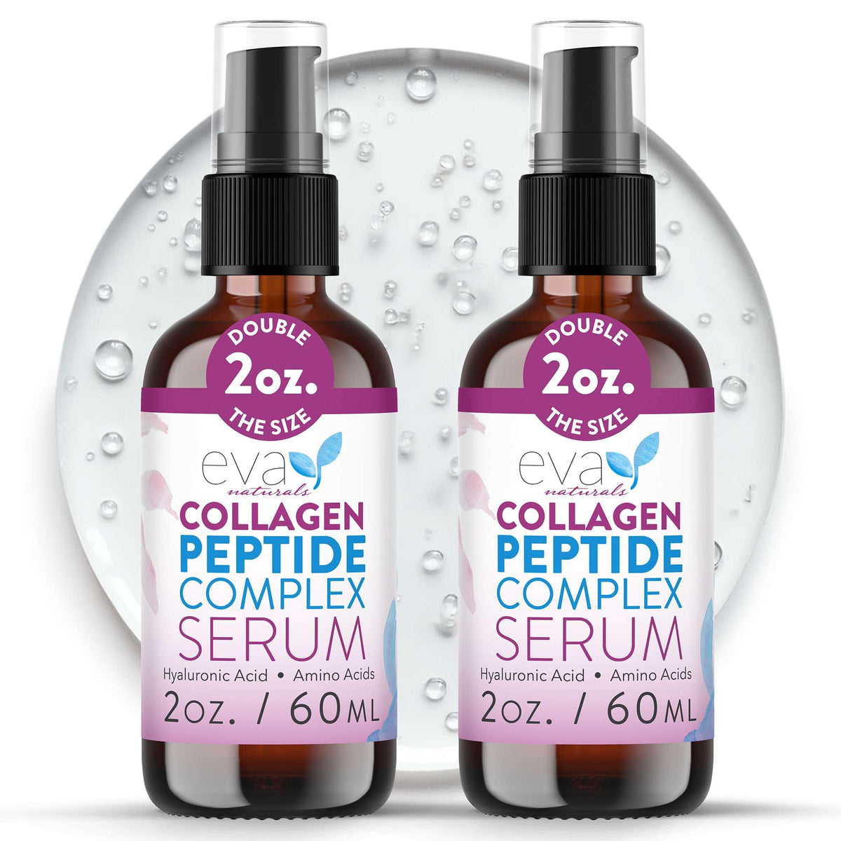 Eva Naturals Multi Peptide Face Serum 2 oz front view