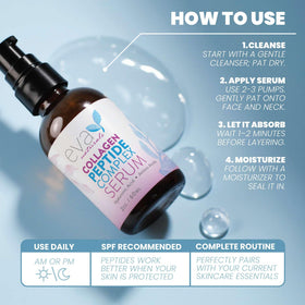 Eva Naturals Multi Peptide Face Serum 2 oz with packaging
