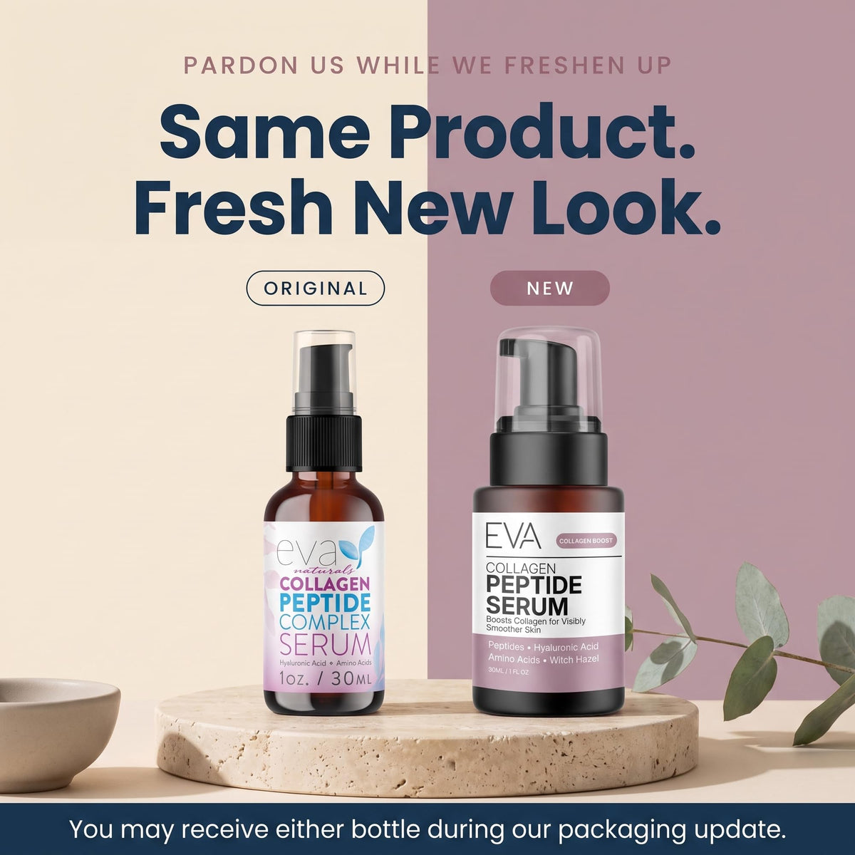Eva Naturals serum bottle with dropper