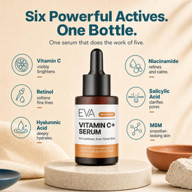 Eva Naturals Vitamin C Serum texture on skin