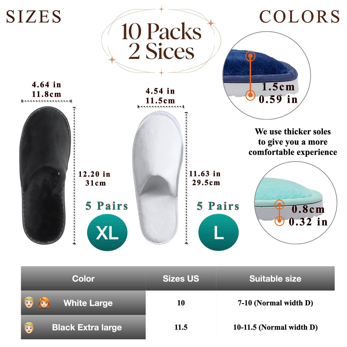 EVA non-slip sole of OSTADARRA spa slippers