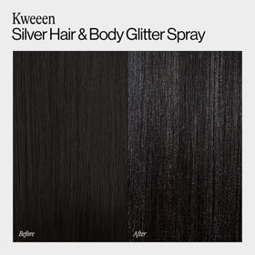 EVA·NYC Kweeen Glitter Spray application on skin