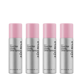 EVA·NYC Kweeen Silver Glitter Spray Set packaging front view