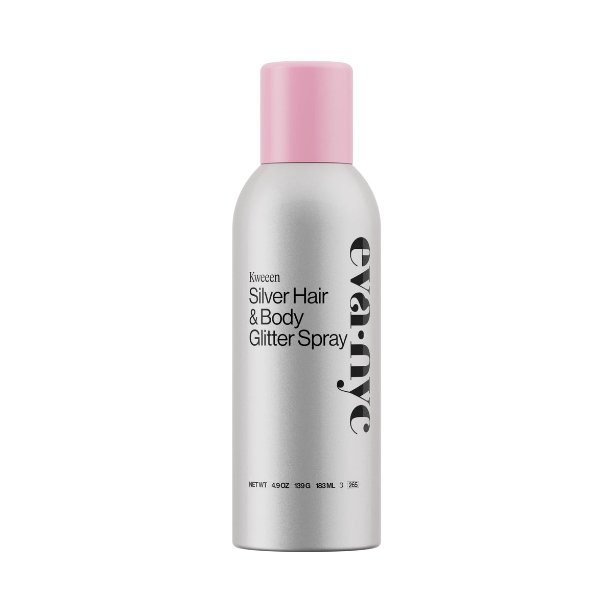 EVA·NYC Kweeen Silver Hair and Body Glitter Spray front view