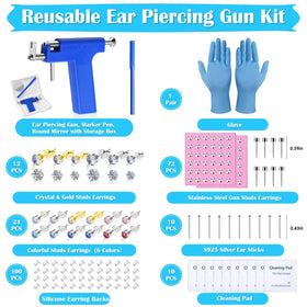 Evatage kit showing rubber earring backs and cleaning pads