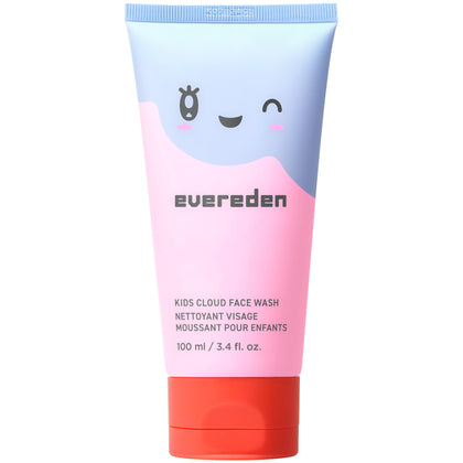 Evereden Kids Cloud Face Wash 150g front view with tropical design