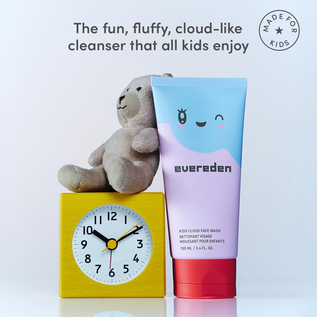 Evereden Kids Cloud Face Wash 150g side view showing product details