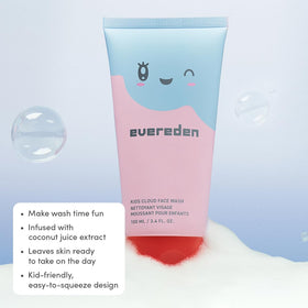 Evereden Kids Cloud Face Wash 150g squeeze tube showing creamy texture