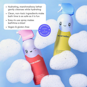 Evereden Kids Cloud Foam Body Wash Coconut Splash showing foamy texture