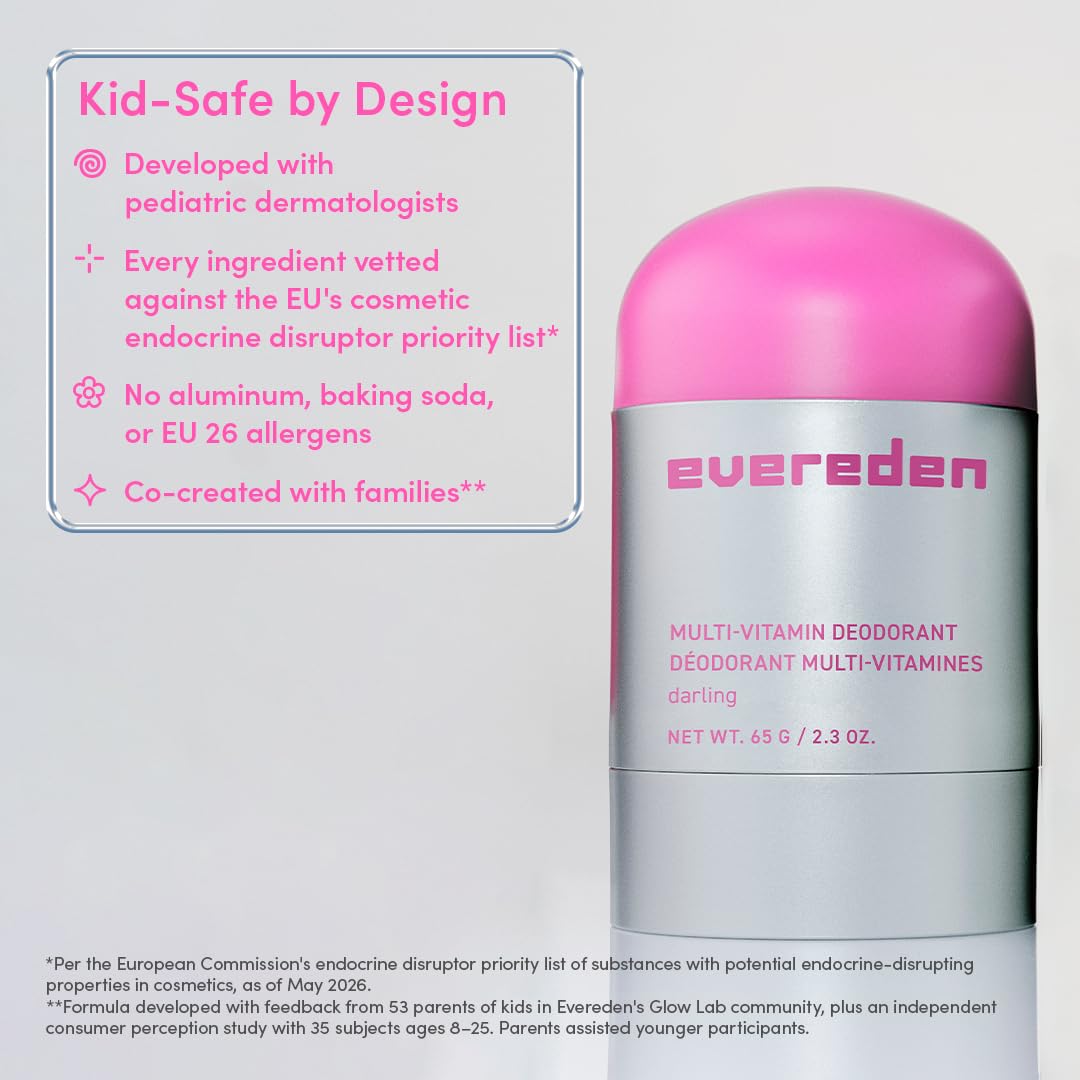 Evereden Kids Deodorant alongside other personal care products
