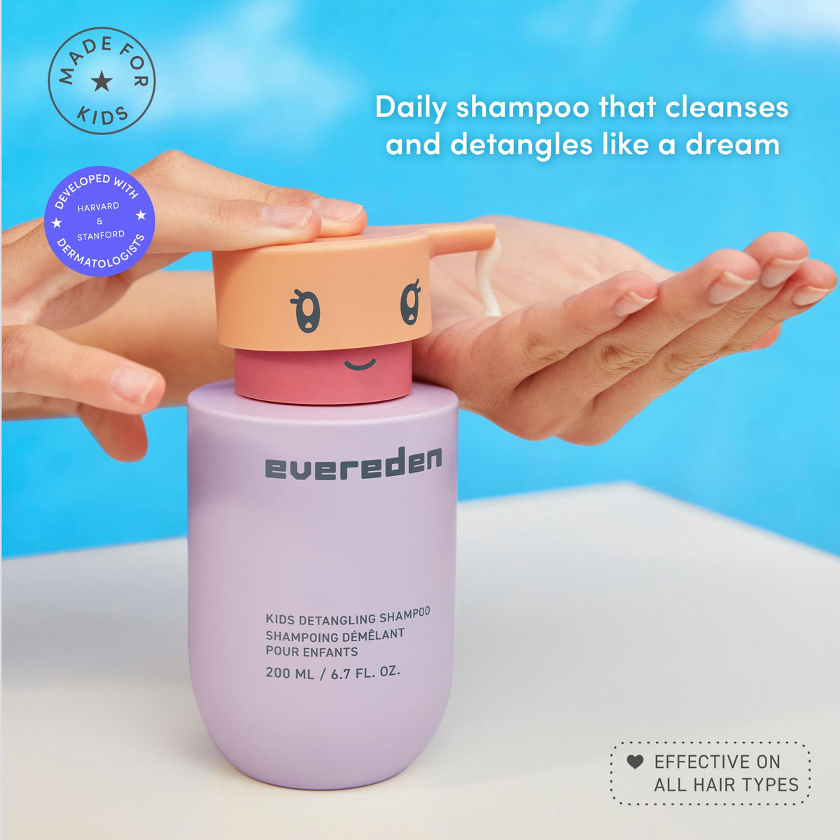 Evereden Kids Detangling Shampoo ingredients and texture