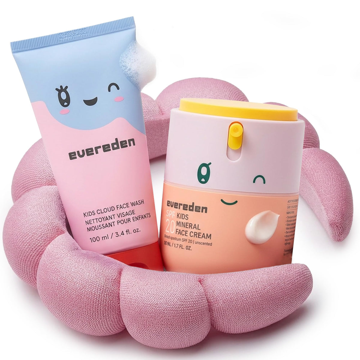 Evereden Kids Face Wash front view with creamy texture