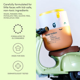 Evereden Kids Mineral Face Cream SPF 20 application on skin