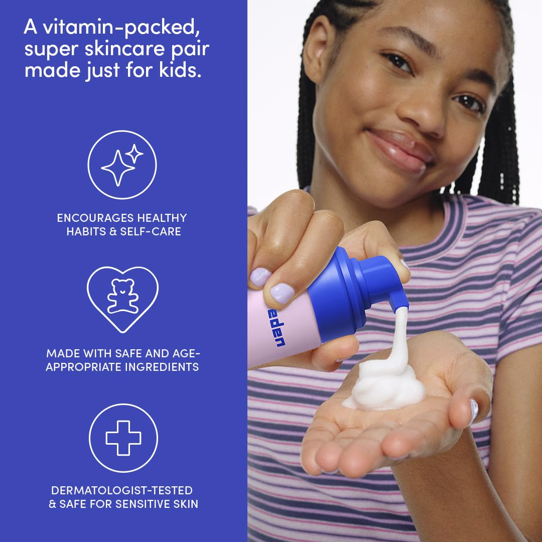 Evereden Kids Multi-Vitamin Face Wash & Cream Set with packaging