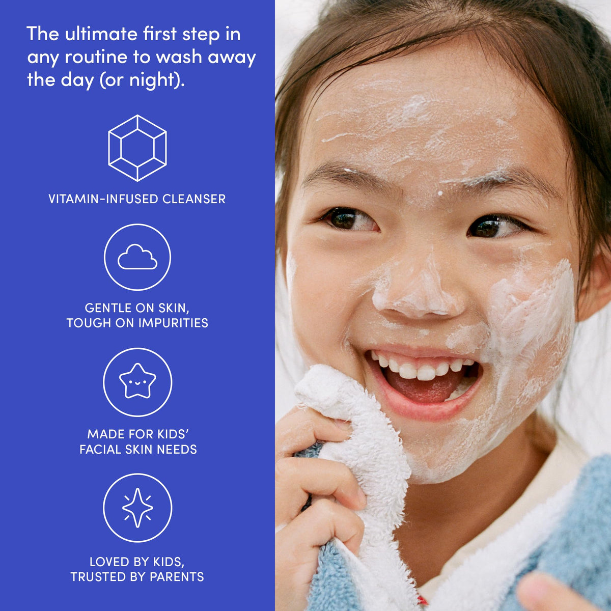 Evereden Kids Multi-Vitamin Face Wash in a bathroom setting