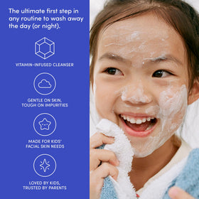 Evereden Kids Multi-Vitamin Face Wash in a bathroom setting