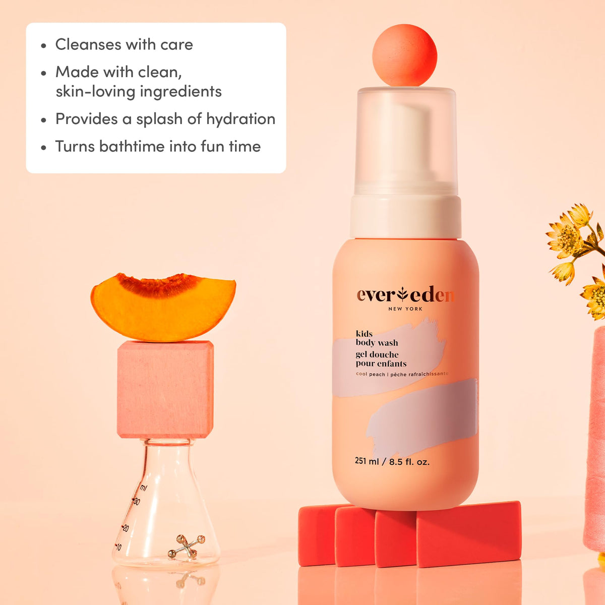 Evereden Multi-Vitamin Kids Body Wash 340g back view