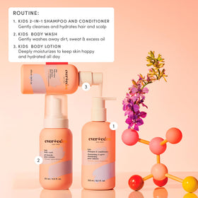 Evereden Multi-Vitamin Kids Body Wash 340g packaging details