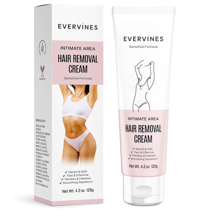 Evervines Hair Removal Cream for Women 4.2 oz front view