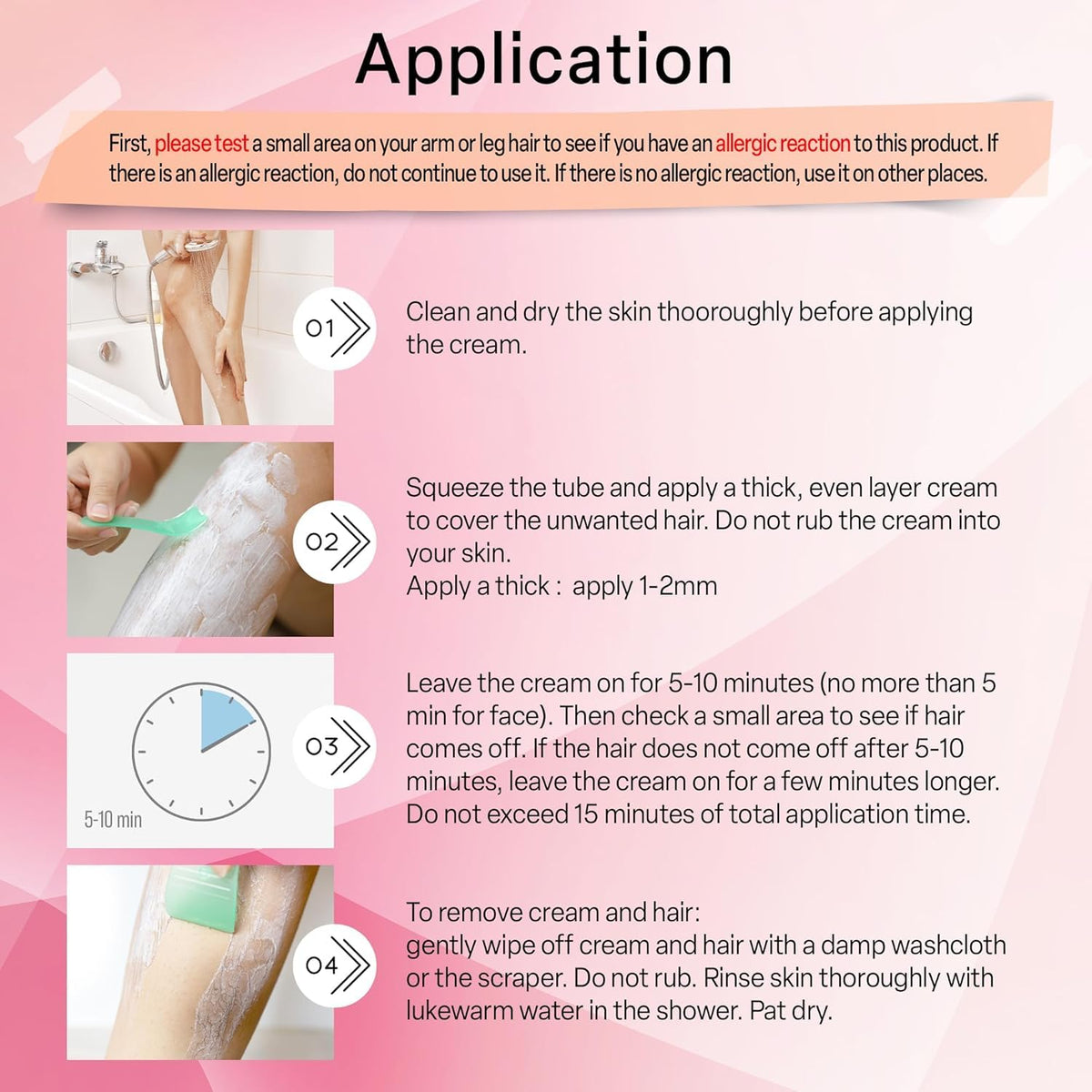 Evervines Hair Removal Cream ingredients list