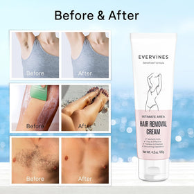 Evervines Hair Removal Cream packaging side view