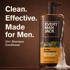 Every Man Jack 2-in-1 Shampoo & Conditioner 24 oz back view