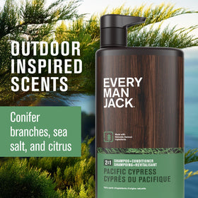 Every Man Jack 2-in-1 Shampoo & Conditioner back view