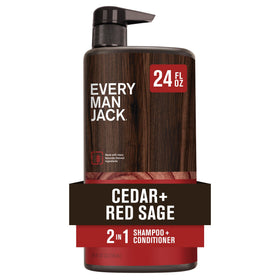 Every Man Jack 2-in-1 Shampoo & Conditioner Cedar Red Sage front view