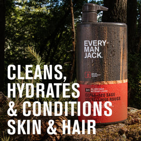 Every Man Jack 3-in-1 Body Wash Cedar Red Sage back view