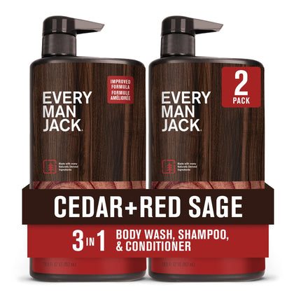 Every Man Jack 3-in-1 Body Wash Cedar Red Sage front view
