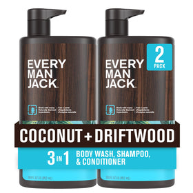 Every Man Jack 3-in-1 Body Wash Coconut Driftwood front view