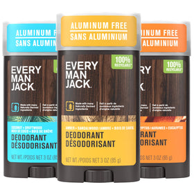 Every Man Jack Aluminum Free Deodorant 3-pack Coconut Citrus Amber