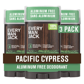 Every Man Jack Aluminum Free Deodorant 3pk Pacific Cypress front view