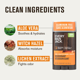 Every Man Jack Aluminum Free Deodorant Citrus Eucalyptus close-up of stick