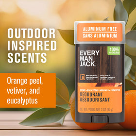 Every Man Jack Aluminum Free Deodorant Citrus Eucalyptus packaging details