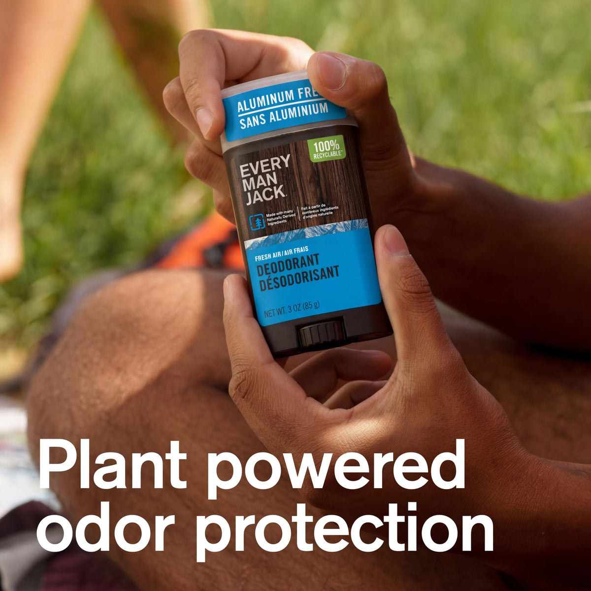 Every Man Jack Aluminum Free Deodorant packaging with fresh air scent