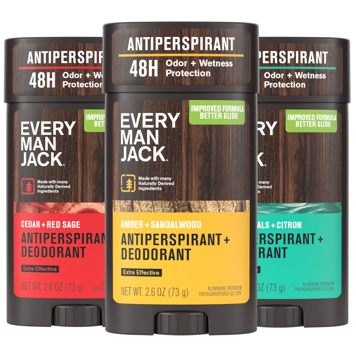 Every Man Jack Antiperspirant Deodorant Variety Pack front view