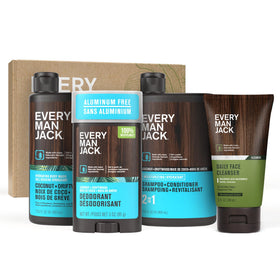 Every Man Jack Bath and Body Shower Gift Set packaging front view