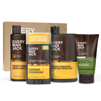 Every Man Jack Bath and Body Shower Gift Set packaging front view