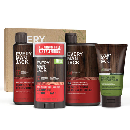 Every Man Jack Bath and Body Shower Gift Set packaging front view