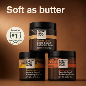 Every Man Jack Beard Butter 2pk Vanilla Cedar back view